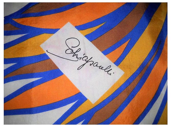 SCHIAPARELLI Vintage Seidenschal Mehrfarben - Ansicht 2