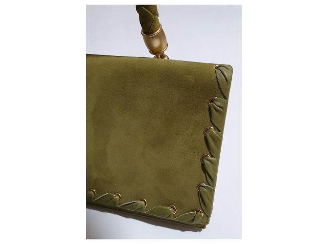 Mini borsa Walter Steiger verde in scamosciato e pelle - vista 2