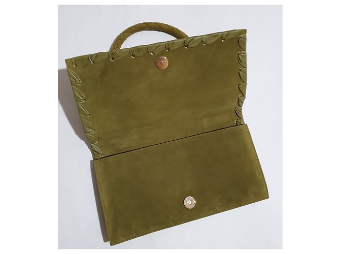 Mini borsa Walter Steiger verde in scamosciato e pelle - vista 3