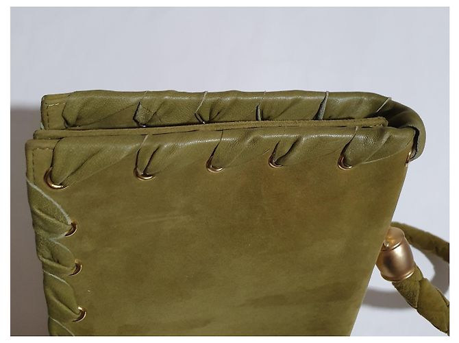 Mini borsa Walter Steiger verde in scamosciato e pelle - vista 6