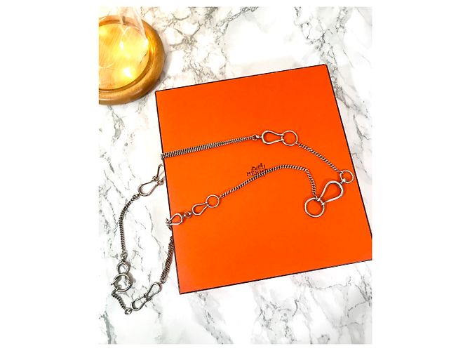 Collar largo arabesco Hermès Plata - vista 4