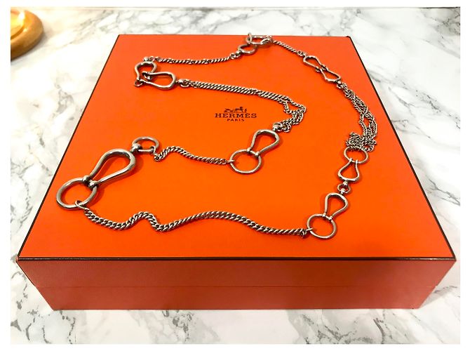 Collar largo arabesco Hermès Plata - vista 6