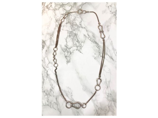 Collar largo arabesco Hermès Plata - vista 7