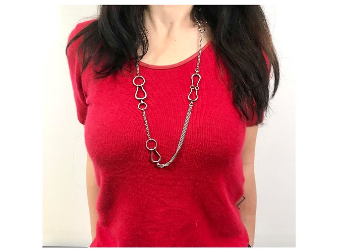 Collar largo arabesco Hermès Plata - vista 8