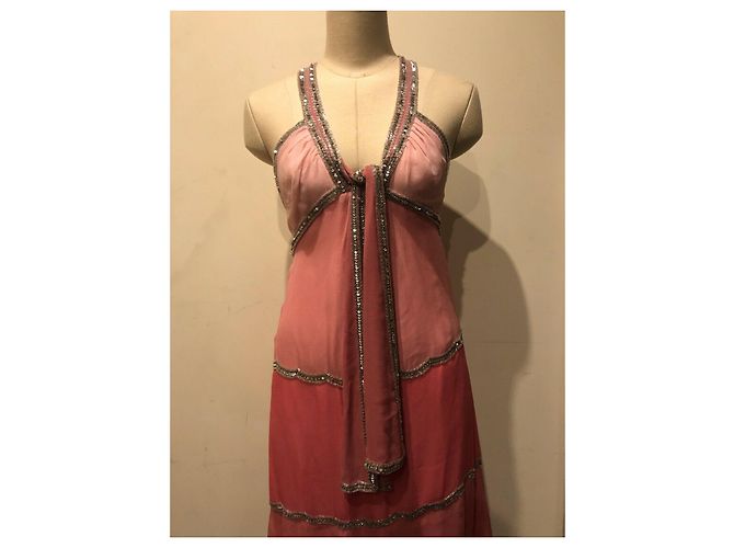 Temperley London Verziertes Seidenkleid Pink - Ansicht 2
