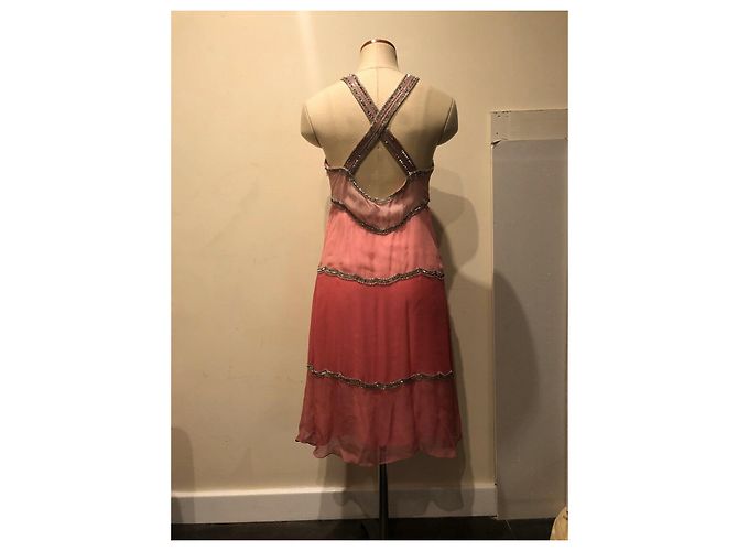 Temperley London Verziertes Seidenkleid Pink - Ansicht 4