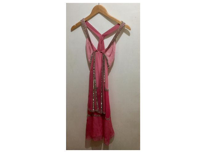 Temperley London Verziertes Seidenkleid Pink - Ansicht 9