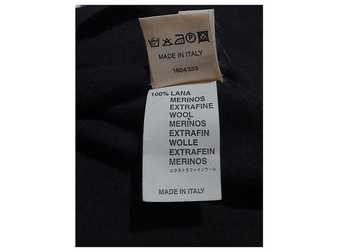 Fabiana Filippi Schwarzer Merinowolle Strickpullover M - Ansicht 4