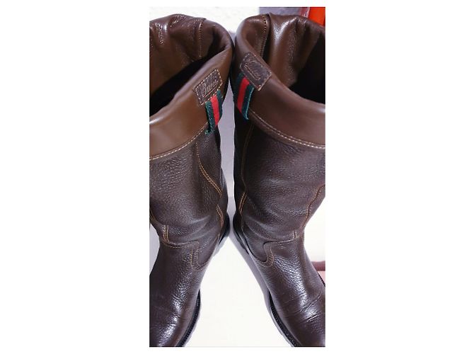 Bottes Gucci 36 cuir - vue 16