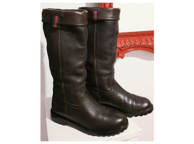 Bottes Gucci 36 cuir - vue 19