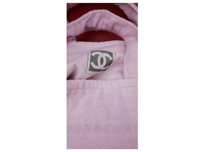 Borsa in cotone rosa Chanel - vista 7