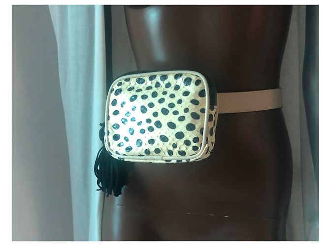 Sonia Rykiel Schultertasche aus exotischem Leder Python Print Python drucken - Ansicht 3