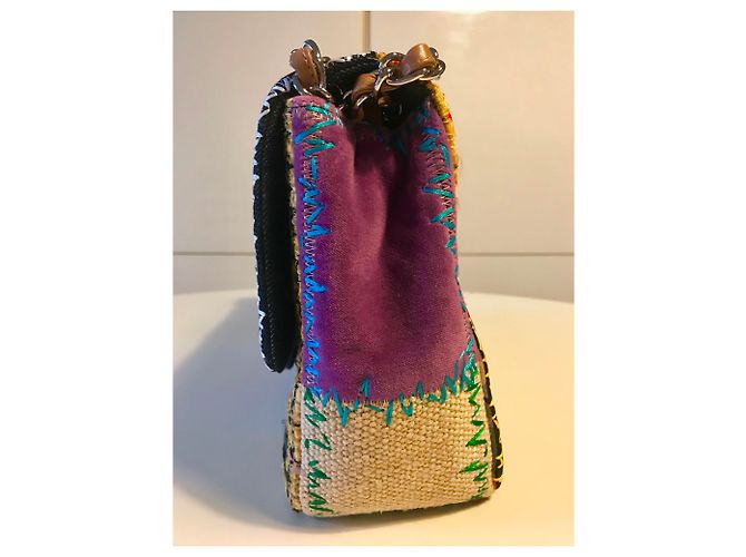 Mehrfarbige Chanel Patchwork-Tasche Mehrfarben - Ansicht 4