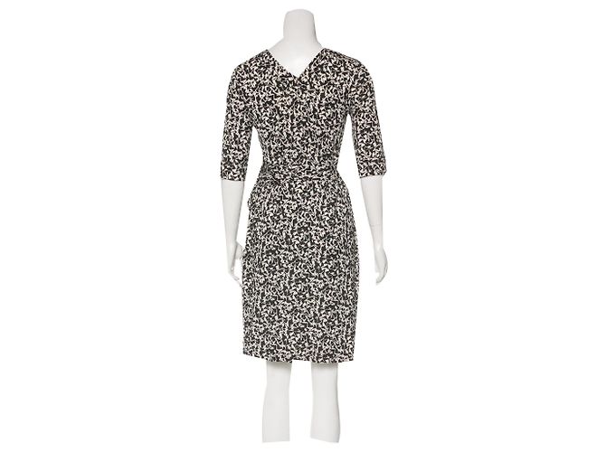 Diane Von Furstenberg DvF Jevina Wickelkleid Schwarz Weiß - Ansicht 2