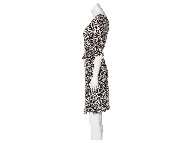 Diane Von Furstenberg DvF Jevina Wickelkleid Schwarz Weiß - Ansicht 3