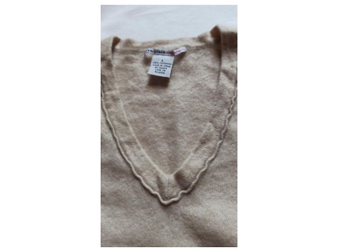 Autre Marque Suéter de cachemira rojo Evelyn Grace Beige - vista 3