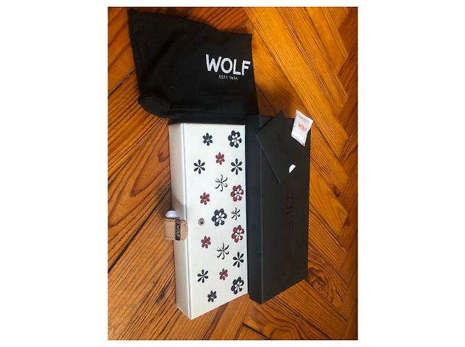Autre Marque Joyero Wolf Blossom de cuero blanco - vista 5