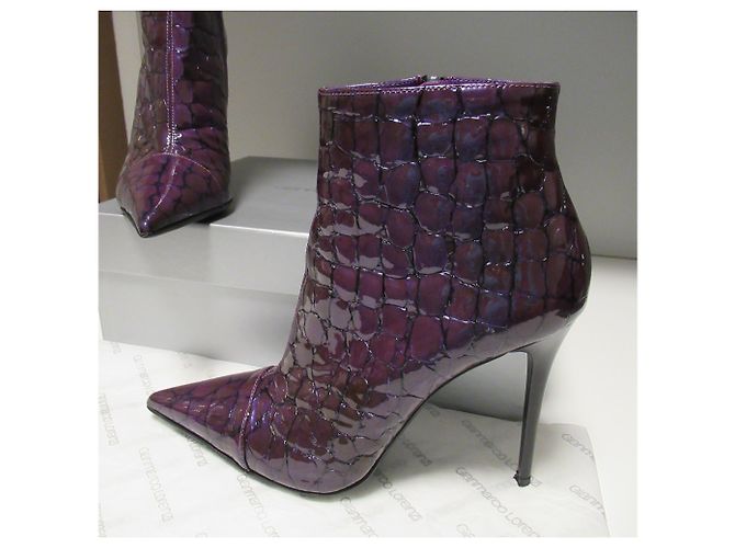 Lila Lackstiefel von Gianmarco Lorenzi - Ansicht 2