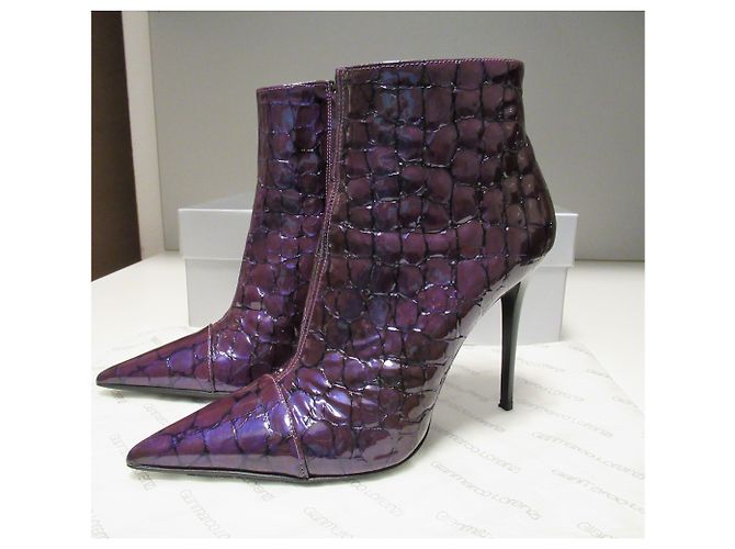 Lila Lackstiefel von Gianmarco Lorenzi - Ansicht 7