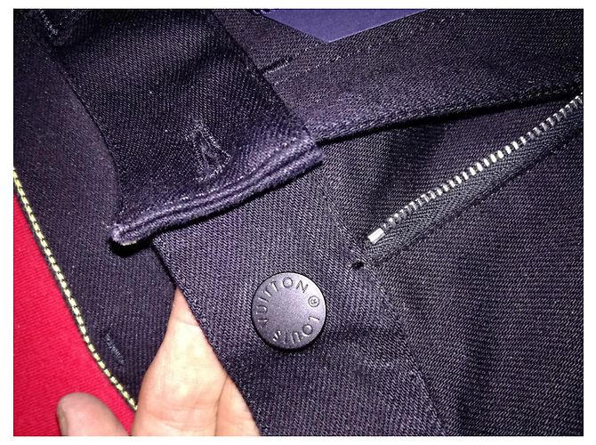 Jeans de parches Louis Vuitton World Tour hechos a medida Negro - vista 6