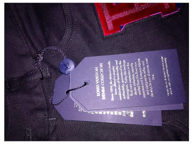 Jeans de parches Louis Vuitton World Tour hechos a medida Negro - vista 7
