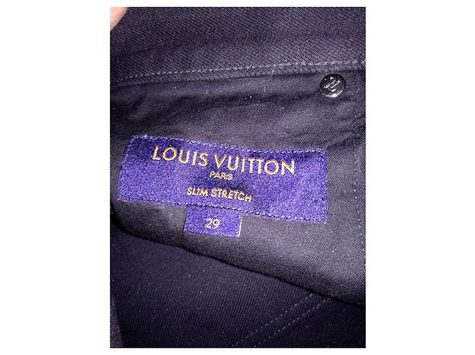 Jeans de parches Louis Vuitton World Tour hechos a medida Negro - vista 8