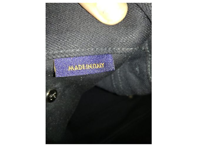 Jeans de parches Louis Vuitton World Tour hechos a medida Negro - vista 9