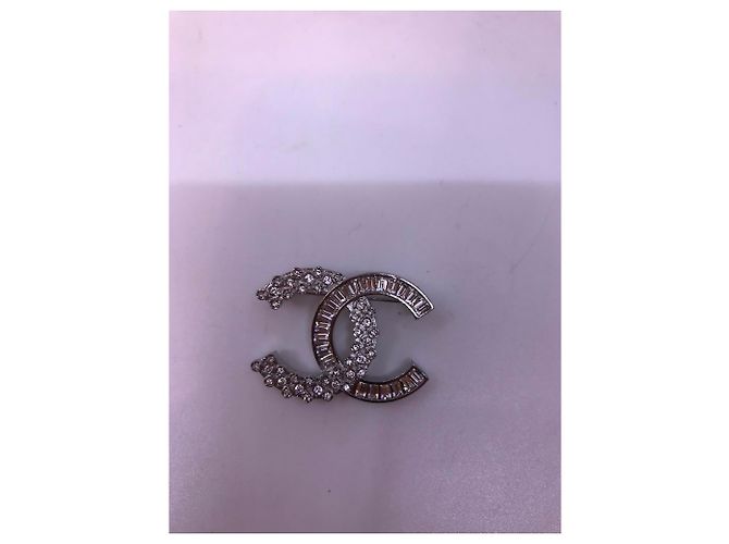 Chanel Strass / Glitzer Brosche 2019 Silber - Ansicht 4