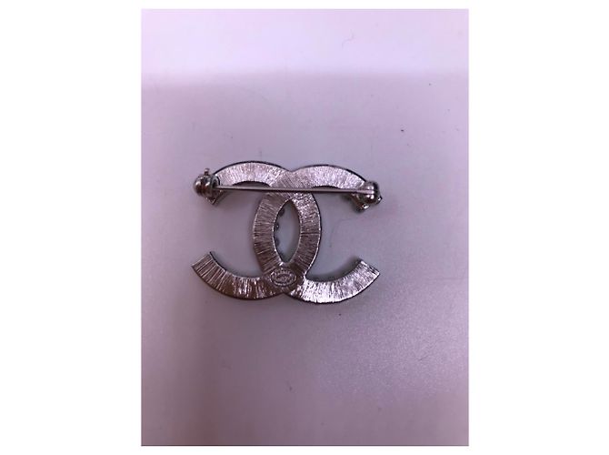 Chanel Strass / Glitzer Brosche 2019 Silber - Ansicht 5