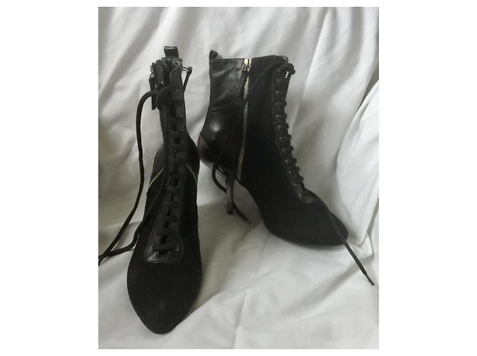Giuseppe Zanotti Botas com zíper e cadarço Preto - vista 2