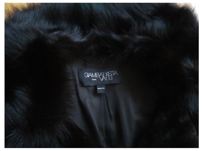 GIAMBATTISTA VALLI Abrigo de piel de visón marrón Castaño - vista 3
