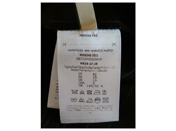 Autre Marque MARCO de VINCENZO Wollkleid Schwarz - Ansicht 5