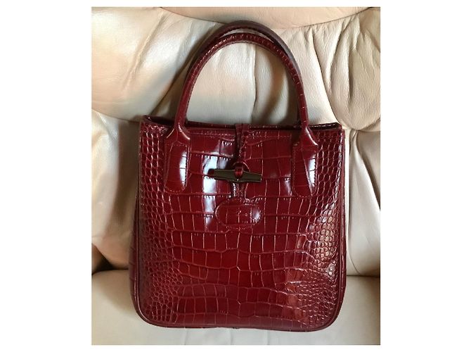 Longchamp SACO de couro de bezerro CROCO HIT - vista 2
