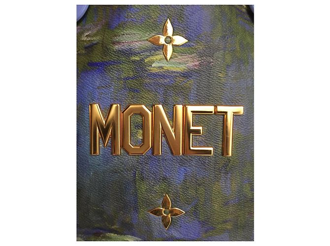 Louis Vuitton Masters-Sammlung Neverfull Monet Mehrfarben Golden Hellblau - Ansicht 3