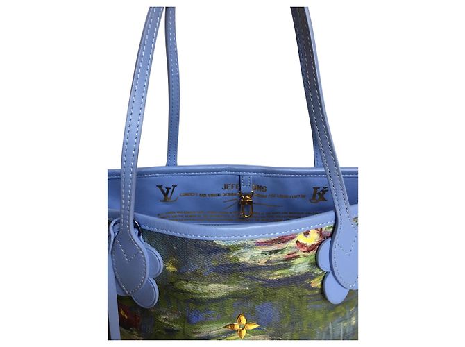 Louis Vuitton Masters-Sammlung Neverfull Monet Mehrfarben Golden Hellblau - Ansicht 4