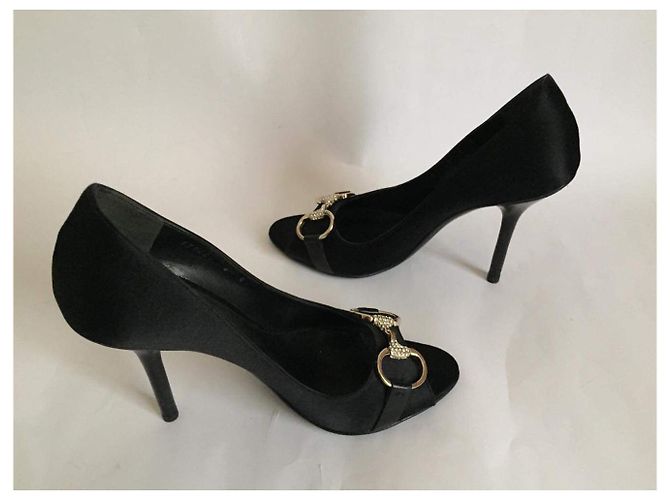Gucci Kristall Horsebit Pumpen Schwarz - Ansicht 5