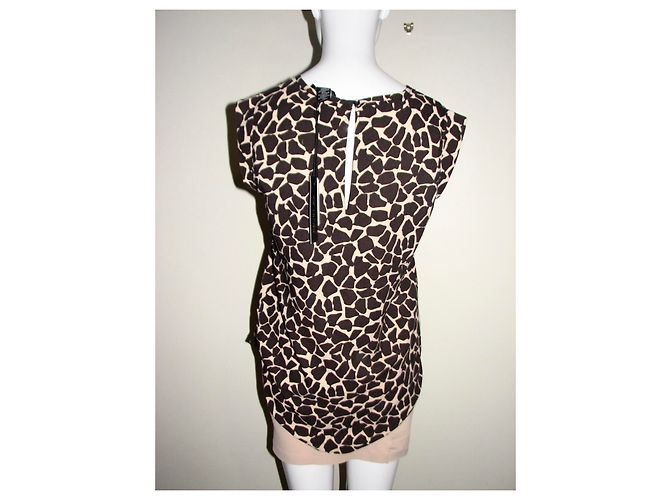 Top sin mangas estampado Rachel Zoe Marrón Beige Castaño - vista 3