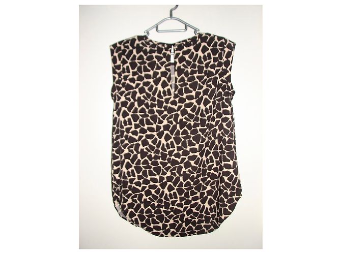 Top sin mangas estampado Rachel Zoe Marrón Beige Castaño - vista 5