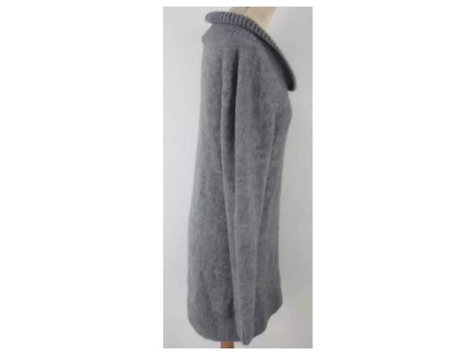 Chloé Tunika-Pullover mit Rollkragen aus Wolle und Alpaka Grau - Ansicht 4