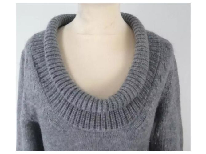Chloé Tunika-Pullover mit Rollkragen aus Wolle und Alpaka Grau - Ansicht 5