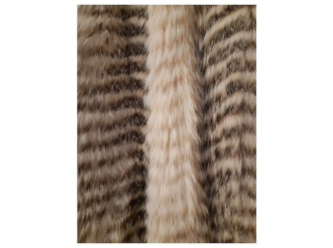 Abrigo de lince 3/4 Revillon Beige Crema Caramelo - vista 4