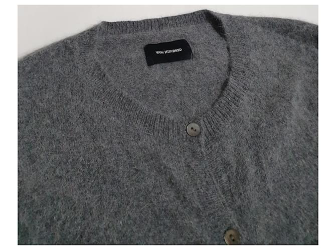 Won Hundred Strickjacke Grau Angora - Ansicht 2