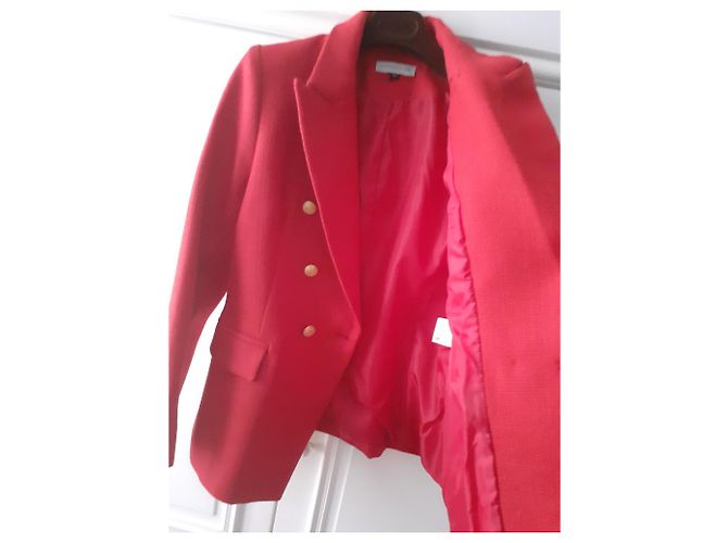 Alexandra Neel Estilo blazer Balmain Roja - vista 3