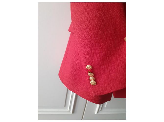 Alexandra Neel Estilo blazer Balmain Roja - vista 5
