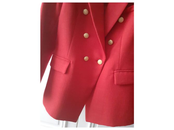 Alexandra Neel Estilo blazer Balmain Roja - vista 7