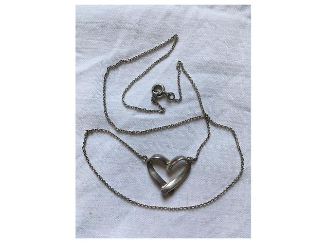 Collana inconnue in argento cuore aperto 46 cm - vista 2