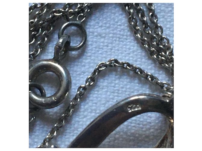 Collana inconnue in argento cuore aperto 46 cm - vista 3