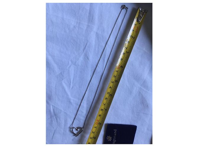 Collana inconnue in argento cuore aperto 46 cm - vista 5