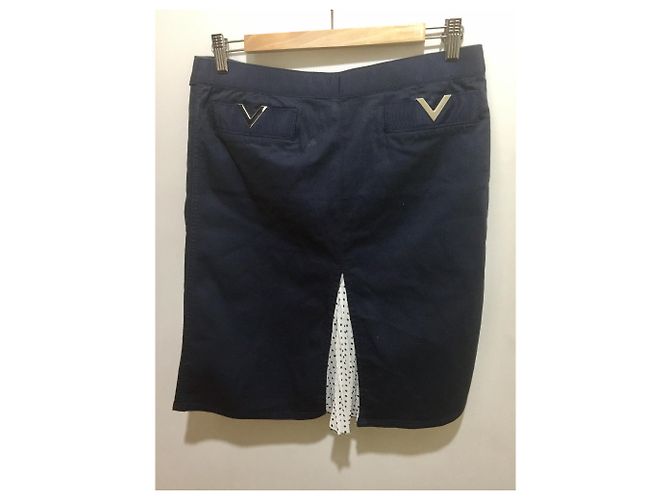 Falda lápiz azul marino Red Valentino - vista 3