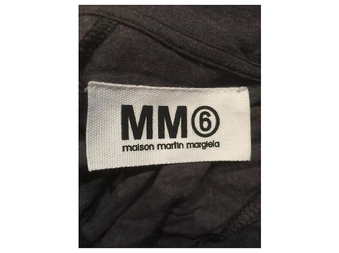 Mm6 Grey Wool Viscose Ruched Dress - view 7